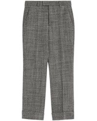 Valentino - Mouliné Wool Trousers With Turn-Ups - Lyst