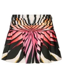 Roberto Cavalli - Ray Of Paradise Printed Mini Skirt - Lyst