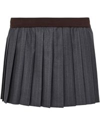 Miu Miu - Pleated Skirt - Lyst