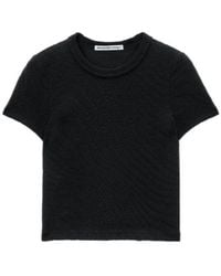 T By Alexander Wang - Alexander Wang Logo Jacquard Crewneck Knit Top - Lyst