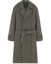 Lemaire - Straight Hem Belted Coat - Lyst