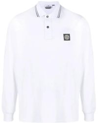 Stone Island - Long-Sleeved Polo Shirt - Lyst
