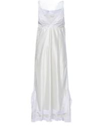 Magda Butrym - Lace-Trimmed Silk Satin Slip Dress - Lyst