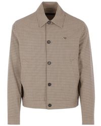 Prada - Button-Up Checked Jacket - Lyst