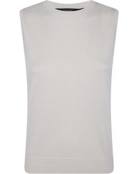 Ralph Lauren - Lauren Sleeveless Knitted Top - Lyst