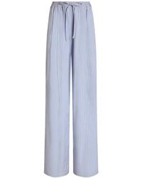 Dolce & Gabbana - Cotton-Silk Stripe Trousers - Lyst