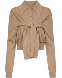 Marine Serre - Tie Detail Wrapped Hybrid Cardigan - Lyst