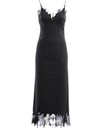STAUD - Lace Trim Maxi Dress - Lyst