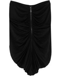 Burberry - Solid Color Elastic Waist Midi Skirt - Lyst