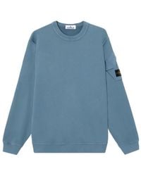 Stone Island - Regular-Fit Crewneck Sweatshirt With Sleeve Pocket - Lyst