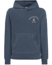 Moncler - Rowing Logo Cotton Hoodie Sweatshirt - Lyst