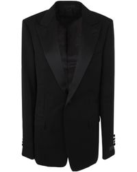 Lanvin - Single-Breasted Tuxedo Tailored Blazer - Lyst