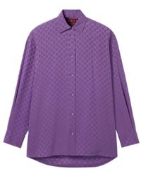 Gucci - Gg Silk Jacquard Oversize Shirt - Lyst