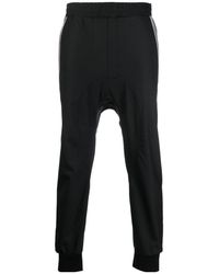 Neil Barrett - Stripe-Trim Dropped-Crotch Track Pants - Lyst