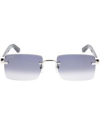 Cartier - Frameless Rectangular Sunglasses - Lyst