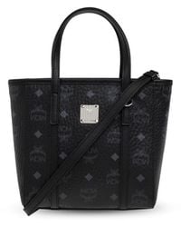 MCM - Monogrammed Logo Plaque Tote Bag - Lyst