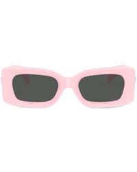 Versace - Medusa-Plaque Rectangular-Frame Sunglasses - Lyst