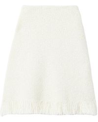 Chloé - Chloé Knitted Fringed Mini Skirt - Lyst
