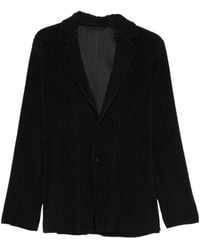 Homme Plissé Issey Miyake - Homme Plissé Issey Miyake Pleated Single-Breasted Blazer - Lyst