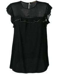 Saint Laurent - Crystal Embellished Blouse - Lyst
