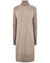 JOSEPH - High-Neck Long-Sleeved Dress - Lyst