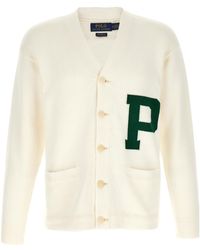 Polo Ralph Lauren - Letter Intarsia Cardigan - Lyst