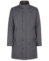 Herno - Buttoned High Neck Coat - Lyst