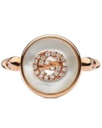 Gucci - Interlocking 18K Diamond Ring - Lyst