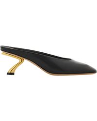 Ferragamo - Ferragamo S-Shaped Heeled Mules - Lyst