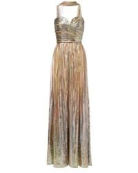 Elie Saab - Scarf-Detail Sequined Gown - Lyst