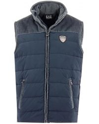 EA7 - Logo Sleeveless Down Jacket - Lyst