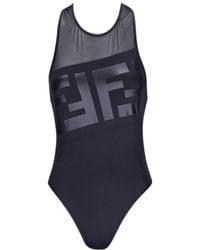 Fendi - Logo One-Piece Swimsuit - Lyst