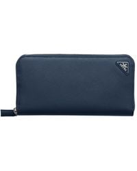 Prada - Zip-Fastening Logo-Detail Wallet - Lyst
