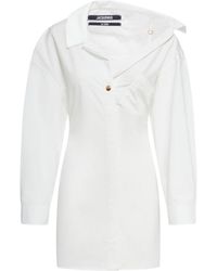 Jacquemus - La Mini Robe Asymmetric Neck Mini Dress - Lyst