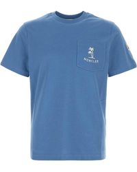 Moncler - Palm Tree Printed Pocket Crewneck T-Shirt - Lyst