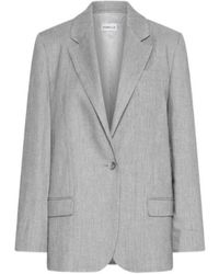 Marella - Stretch Linen-Blend Grisaille Blazer - Lyst