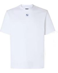 Fendi - Ff Embroidered Crewneck T-Shirt - Lyst