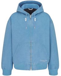 Dior - Logo Embroidered Zip-Up Jacket - Lyst