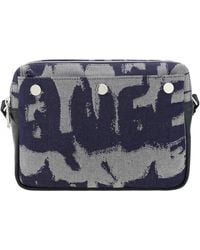 McQueen - Graffiti-Logo Pattern Shoulder Bag - Lyst