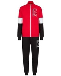 EA7 - Logo Print Track Suit Top - Lyst