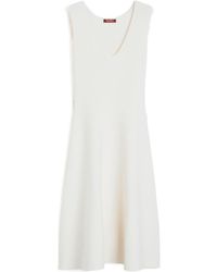 Max Mara - Stretch Viscose Calf-Length Dress - Lyst