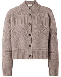 Altuzarra - Cropped Cable-Knit Wool-Blend Cardigan - Lyst