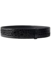 KHAITE - Theo Croc-Effect Leather Belt - Lyst