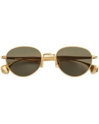 Bottega Veneta - Eyewear Oval Frame Sunglasses - Lyst
