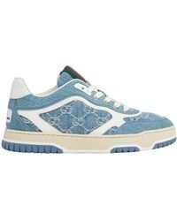 Gucci - Re-Web Gg Denim & Leather Sneaker - Lyst
