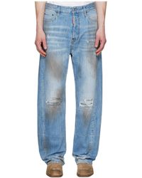 DSquared² - Light Dirty Wash Loose Twist Jeans - Lyst