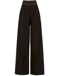 D.exterior - Pleated-Waistband Wide-Leg Trousers - Lyst