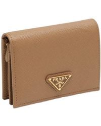 Prada - Small Saffiano Leather Wallet - Lyst