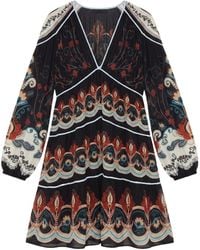 FARM Rio - Long-Sleeve V-Neck Dress - Lyst