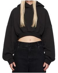 Entire studios - Long Sleeved Heavy Cropped Hoodie - Lyst